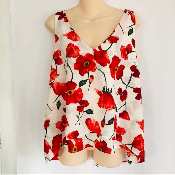 American Babe Tops - GB American Babe | Poppy Flower Tank